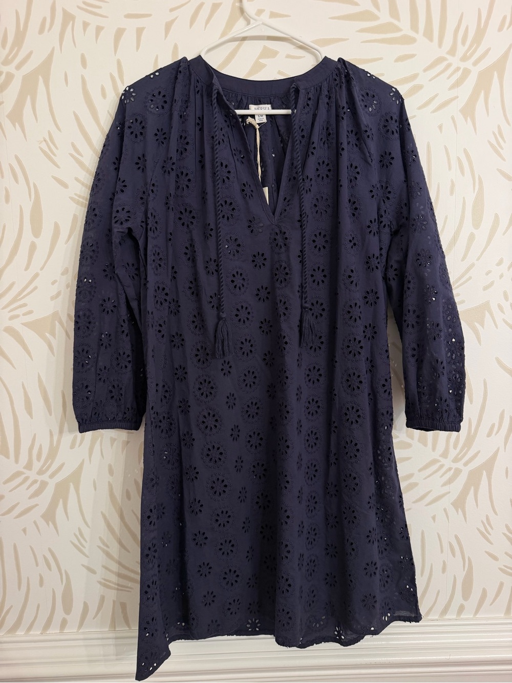 NWT Mersea Navy Eyelet Cover-up